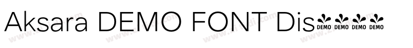 Aksara DEMO FONT Dis字体转换